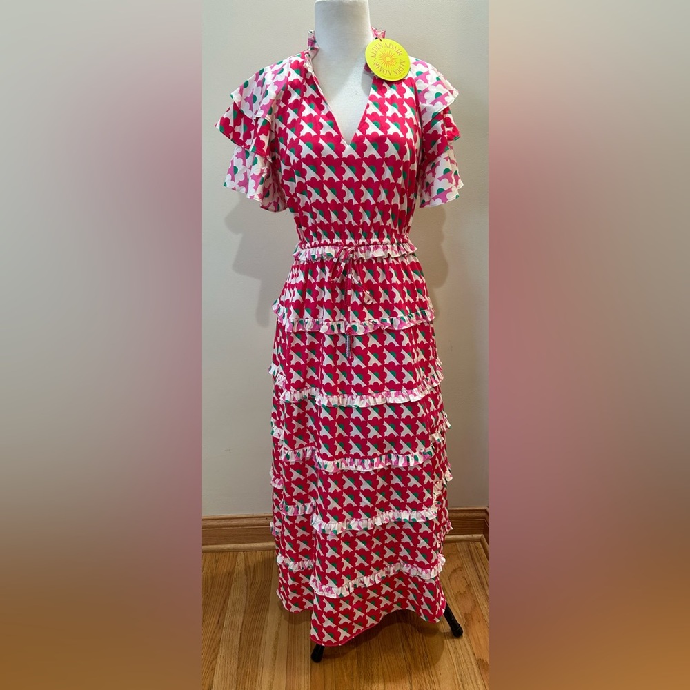 Vibrant Pink Patterned Dress
